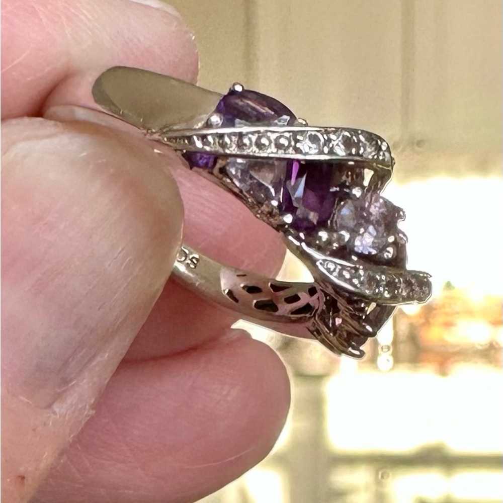 Amethyst Ring With Different Colored Amethyst And… - image 4